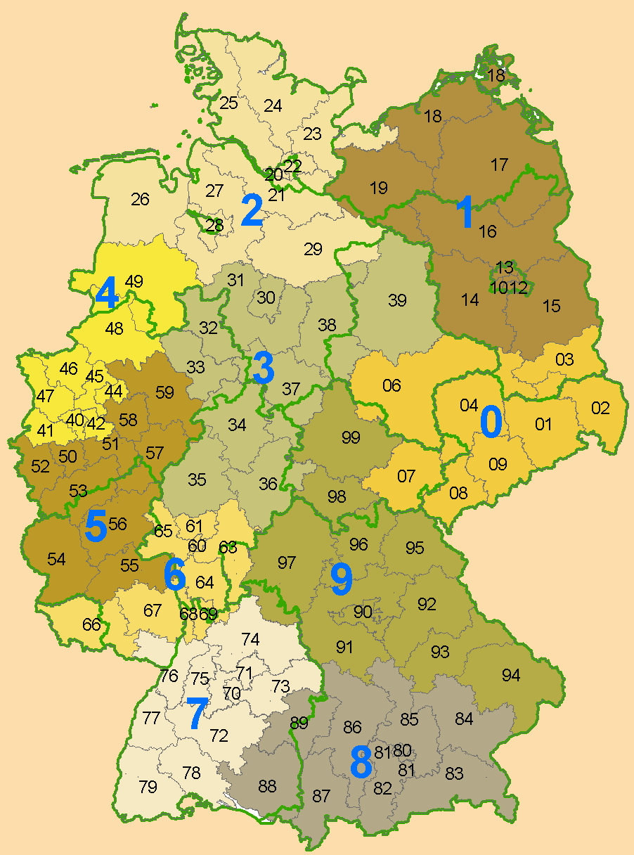 German postcode information